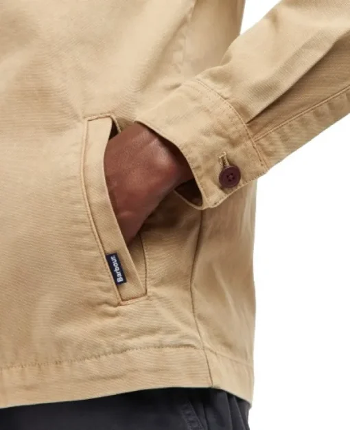 Barbour Washed Overshirt paita, vaaleanruskea New