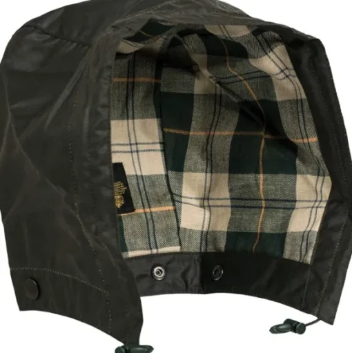 Barbour Wax Cotton Hood vahattu huppu, tummanvihreä Best