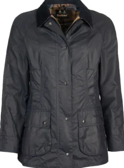 W's Beadnell Wax Jacket Navy-Barbour Best