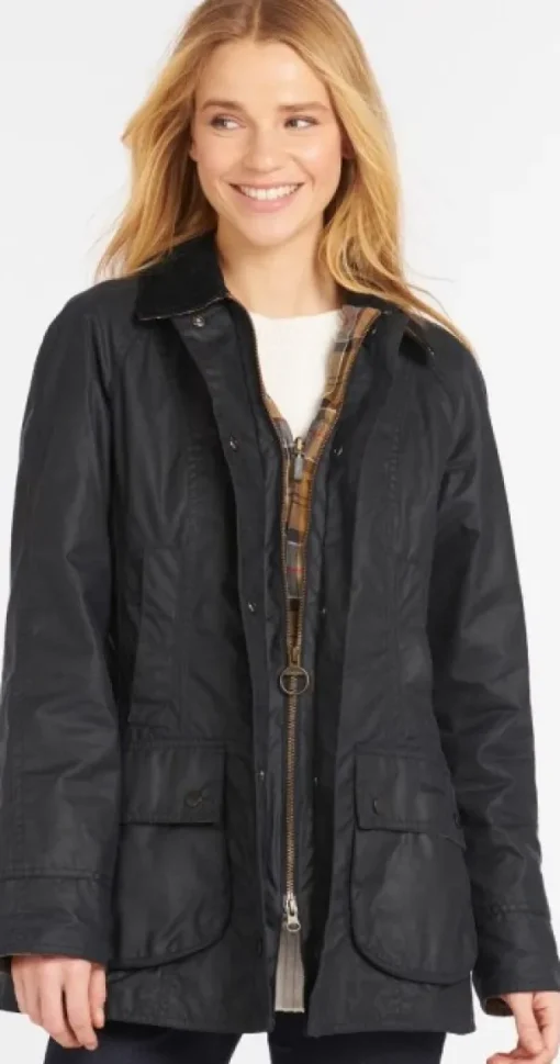 W's Beadnell Wax Jacket Navy-Barbour Best