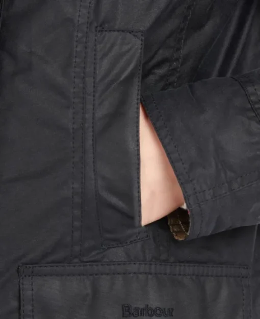W's Beadnell Wax Jacket Navy-Barbour Best