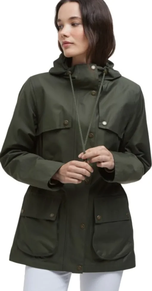 Barbour W's Dallas Waterproof Jacket Olive/Ancient Tartan Fashion