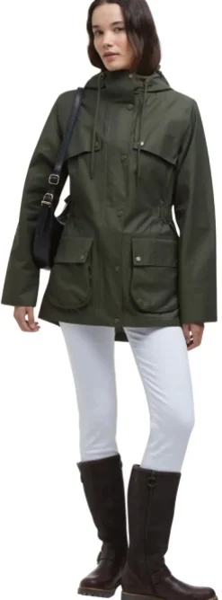 Barbour W's Dallas Waterproof Jacket Olive/Ancient Tartan Fashion
