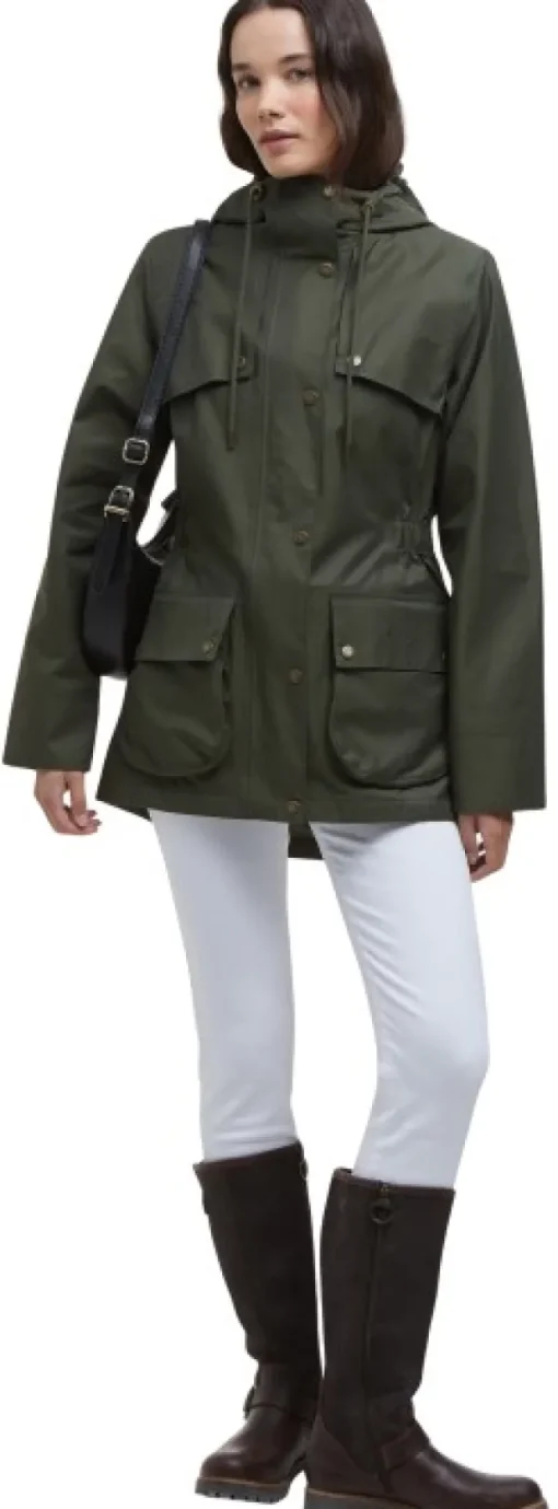 Barbour W's Dallas Waterproof Jacket Olive/Ancient Tartan Fashion