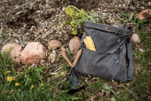 Gathering Bag puutarhalaukku, tummanharmaa-Barebones Outlet