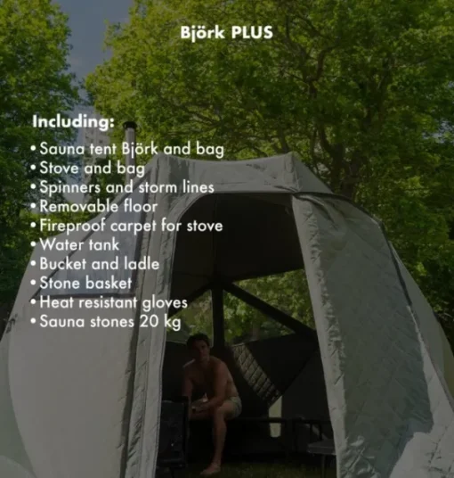 Bast Sauna Björk Plus Bastutält & Kamin 8-10 p Best