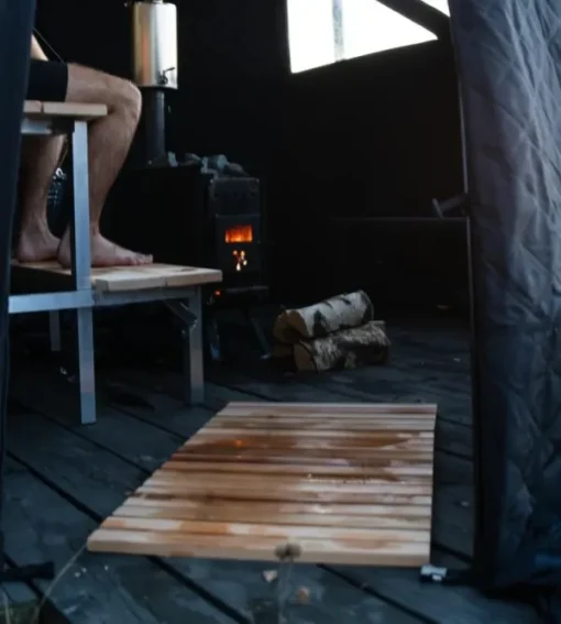Näver Delux Bastutält & Kamin 4-6 p-Bast Sauna Sale