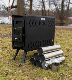 Bast Sauna Näver Plus Bastutält & Kamin 4-6 p Clearance