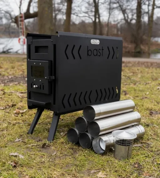 Bast Sauna Näver Plus Bastutält & Kamin 4-6 p Clearance
