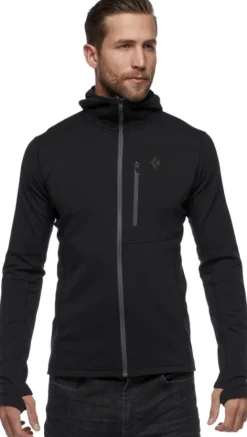 Black Diamond Coefficient Hoody välikerros, Black Hot