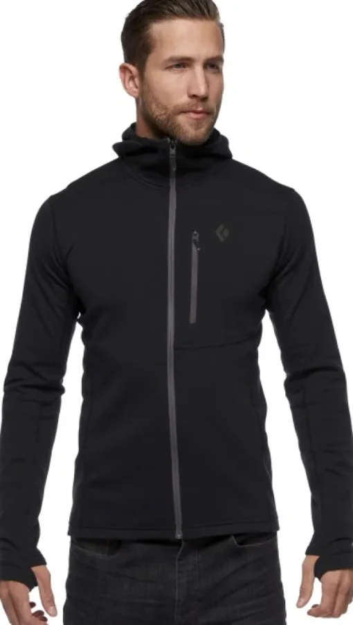 Black Diamond Coefficient Hoody välikerros, Black Hot