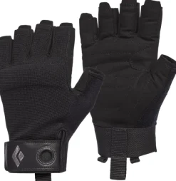 Crag Half-Finger Gloves kynsikkäät, musta-Black Diamond Sale