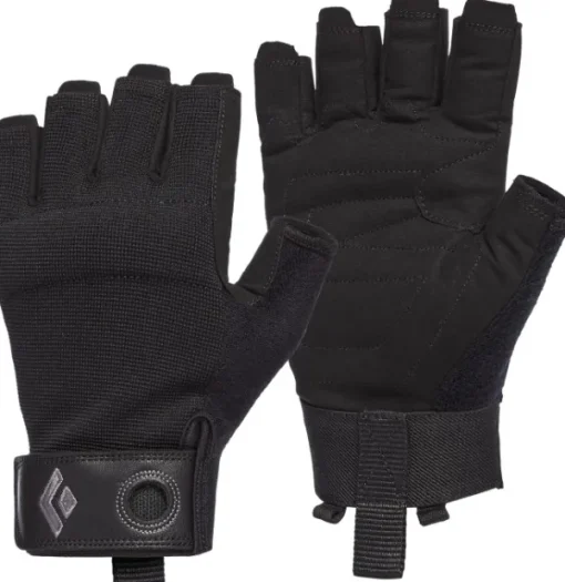 Crag Half-Finger Gloves kynsikkäät, musta-Black Diamond Sale