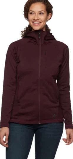 Black Diamond Factor Hoody naisten fleecetakki, viininpunainen Sale