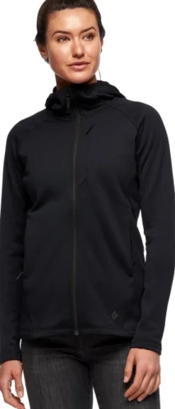 Black Diamond Factor Hoody naisten fleecetakki, musta Best