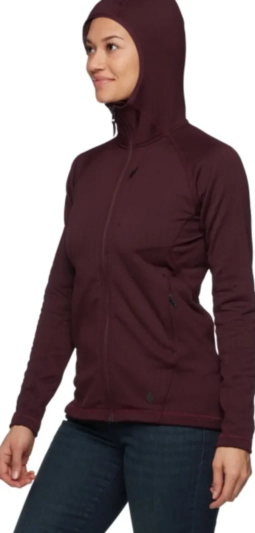 Black Diamond Factor Hoody naisten fleecetakki, viininpunainen Sale