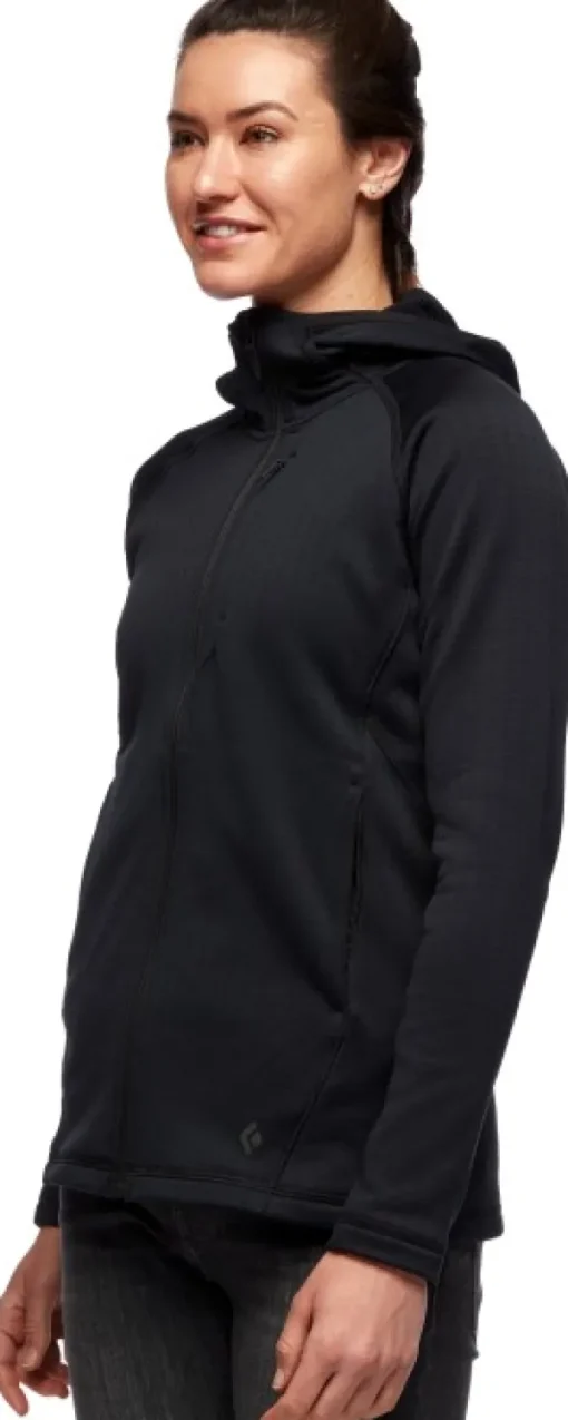 Black Diamond Factor Hoody naisten fleecetakki, musta Best