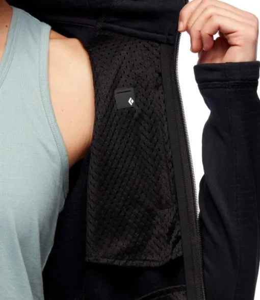 Black Diamond Factor Hoody naisten fleecetakki, musta Best