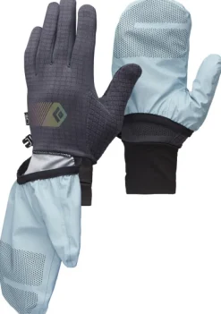 Black Diamond Gridtech Storm Hood Gloves hanskat/kintaat, Carbon/Glacier Best