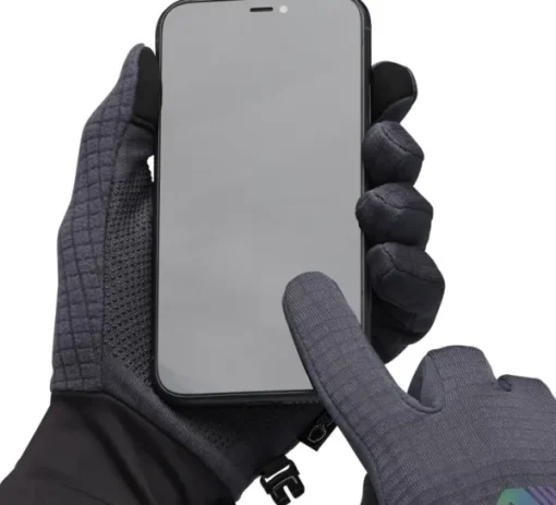 Black Diamond Gridtech Storm Hood Gloves hanskat/kintaat, Carbon/Glacier Best