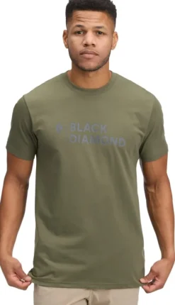 Black Diamond M Mini Stacked SS Tee Tundra Sale