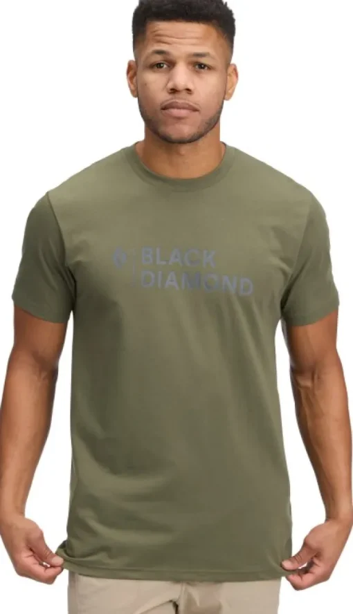 Black Diamond M Mini Stacked SS Tee Tundra Sale