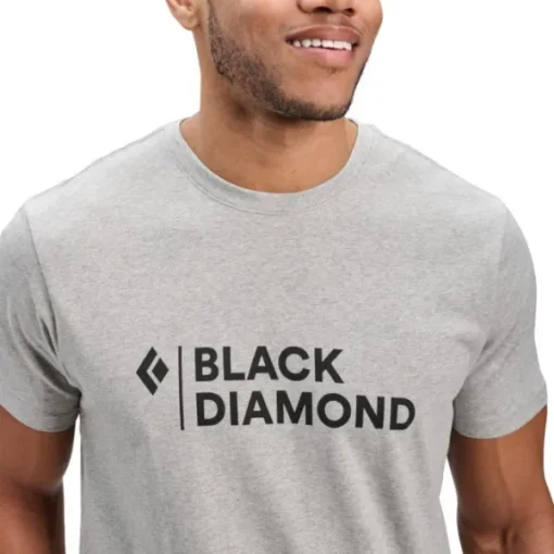 M Mini Stacked SS Tee Nickel Heather-Black Diamond Discount