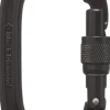 Black Diamond Oval Keylock Screwgate Biner Black -lukittava karbiini Online