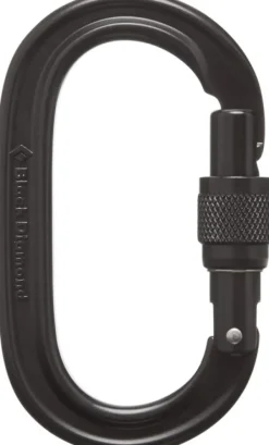 Black Diamond Oval Keylock Screwgate Biner Black -lukittava karbiini Online