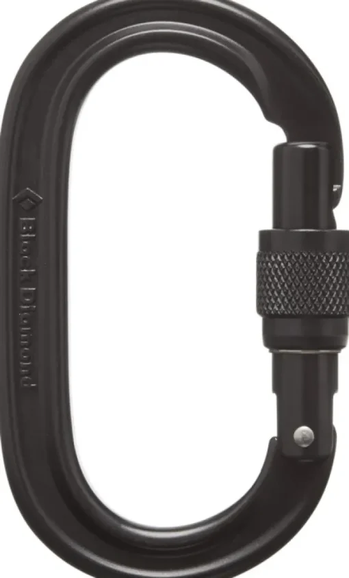 Black Diamond Oval Keylock Screwgate Biner Black -lukittava karbiini Online