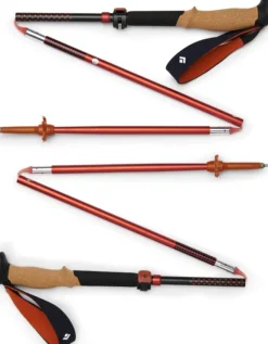 Black Diamond Pursuit FLZ Trekking Poles vaellussauvat, musta/punainen Discount