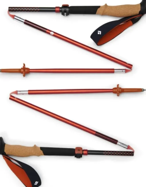 Black Diamond Pursuit FLZ Trekking Poles vaellussauvat, musta/punainen Discount