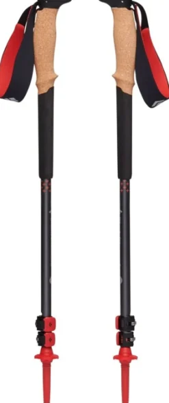 Black Diamond Pursuit Trekking Poles vaellussauvat, tummanharmaa/punainen Outlet
