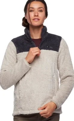 Roadie Quarter Zip naisten fleecepusero, beige/harmaa-Black Diamond New