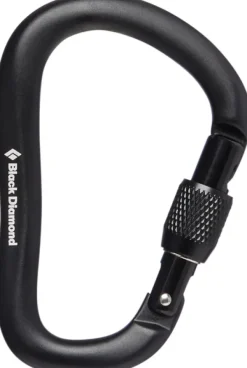 Rocklock Screwgate Carabiner Black -lukittava ruuvikarbiini-Black Diamond Fashion
