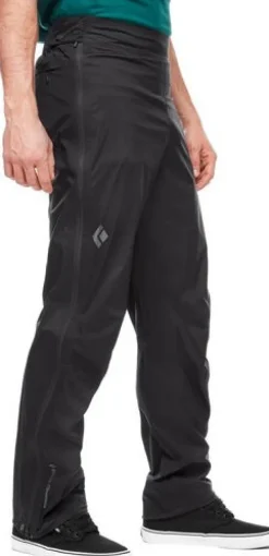 Stormline Stretch Full Zip sadehousut, musta-Black Diamond Discount