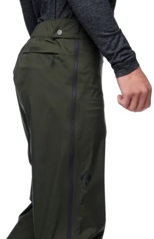 Stormline Stretch Full Zip sadehousut, musta-Black Diamond Discount