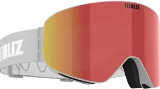 Bliz Flow Matt Light Grey with Brown W Red Multi + Pink Spare lens laskettelulasit Sale
