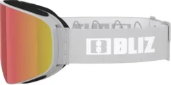 Bliz Flow Matt Light Grey with Brown W Red Multi + Pink Spare lens laskettelulasit Sale