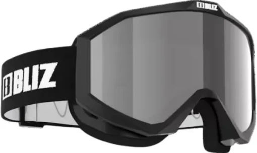Liner laskettelulasit, Black/White Logo/Orange & Silver Mirror-Bliz Online