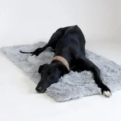 Fluffy Calming Bed Light Grey Rectangle L-Brava Hot