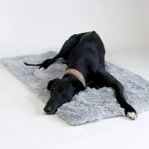 Fluffy Calming Bed Light Grey Rectangle L-Brava Hot