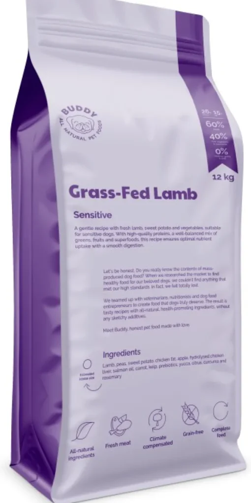 Buddy  Grass-Fed Lamb kuivaruoka, 12 kg Discount