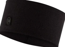 Merino Wide Headband Solid merinopanta, musta-Buff Best