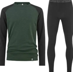 Bula Norm Merino Wool Crew + Pant kerrasto, Black Hot