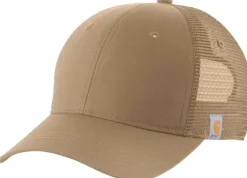 Carhartt Canvas Mesh Back Cap Dark Khaki-Carhartt Workwear Sale