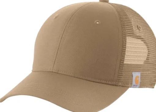 Carhartt Canvas Mesh Back Cap Dark Khaki-Carhartt Workwear Sale