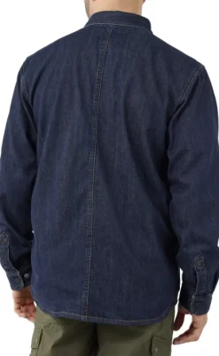 Carhartt Denim Fleece Lined Snap Front Shirt Glacier vuorillinen farkkupaita-Carhartt Workwear New