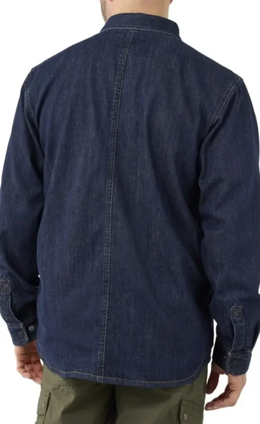 Carhartt Denim Fleece Lined Snap Front Shirt Glacier vuorillinen farkkupaita-Carhartt Workwear New