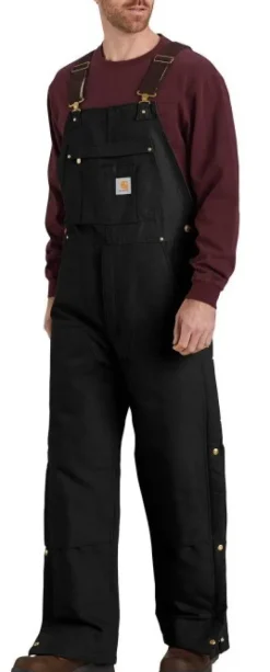 Carhartt Workwear Carhartt Firm Duck vuoratut työhaalarit, musta Hot